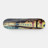 Beige en Maroon trein Persoonlijk Skateboard (Horizontaal)