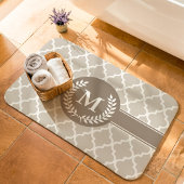 Beige en Mocha Marokkaanse Monogram Badmat