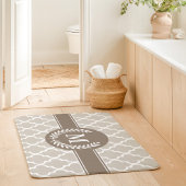 Beige en mokka Marokkaans monogram Badmat