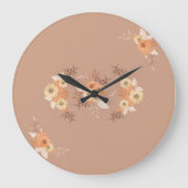 Beige en Oranje botanische muurkunst, herfstbloei Grote Klok (Voorkant)