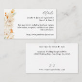 Beige en Oranje Floral Enclosure Kaart (Voorkant / Achterkant)