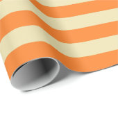 Beige en Oranje strepen Cadeaupapier (Rol Hoek)
