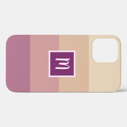 Beige en Paarse combinatie-gradiënt Case-Mate iPhone Case (Achterkant (horizontaal))