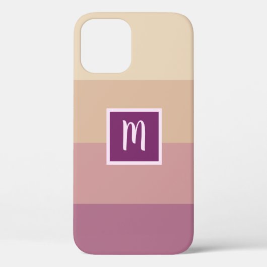 Beige en Paarse combinatie-gradiënt Case-Mate iPhone Case (Achterkant)