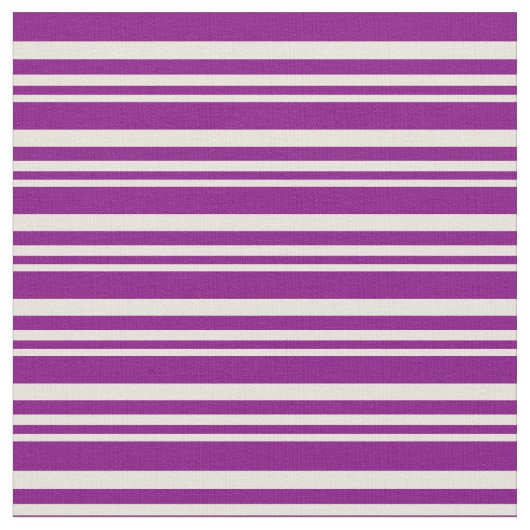 Beige en Paarse gekleurde striped/Lined Pattern Stof (Close Up)