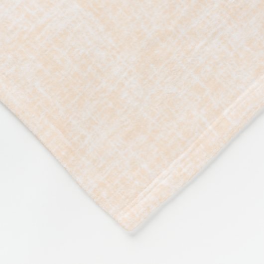 Beige en perzik textuur met wit. fleece deken (Hoek)