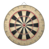 Beige en rode dartbord (Voorkant)