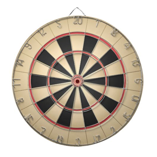 Beige en rode dartbord (Voorkant)