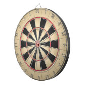 Beige en rode dartbord (Voorkant Rechts)