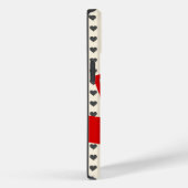 Beige en Rode Heartfelt Gift Couple Romance Case-Mate iPhone Case (Achterkant / Rechts)