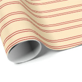 Beige en rode patroon van stripes die papier overv (Rol Hoek)