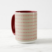 Beige en Rust Polka Dots Pattern Mok (Voorkant links)