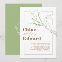 Beige en Sage Pampas Grass Minimalist Wedding