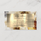 beige en salie groene waterverf Visitekaartje (Achterkant)