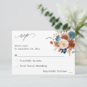 Beige en Stusty Blue Floral no Meal RSVP 2 (Staand voorkant)