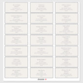 Beige en Stusty Paarse Guest Adresetiketten Sticker