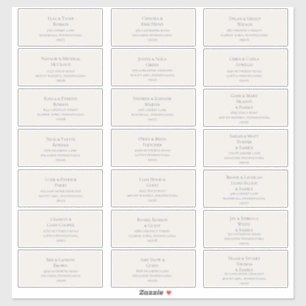 Beige en Stusty Paarse Guest Adresetiketten Sticker