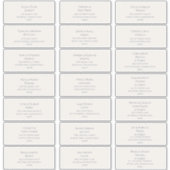 Beige en Stusty Paarse Guest Adresetiketten Sticker (Voorkant)