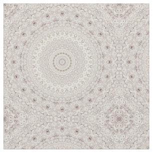 Beige en Taupe Mandala Patroon Ontwerp Stof