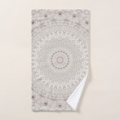 Beige en Taupe Mandala Patroonontwerp Bad Handdoek (Handdoek)