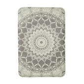 Beige en Taupe Mandala Patroonontwerp Badmat (Voorkant Verticaal)