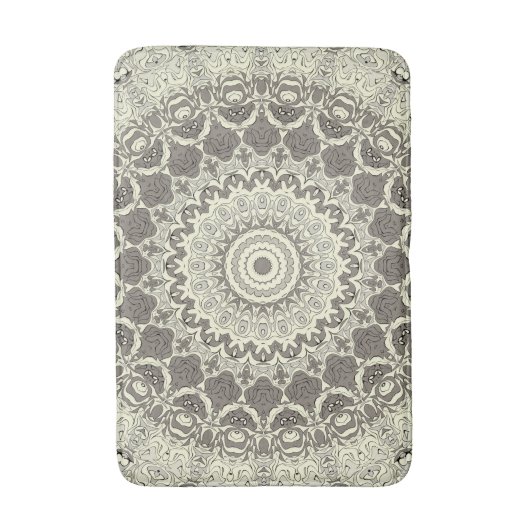 Beige en Taupe Mandala Patroonontwerp Badmat (Voorkant Verticaal)