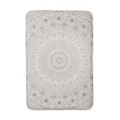 Beige en Taupe Mandala Patroonontwerp Badmat (Voorkant Verticaal)