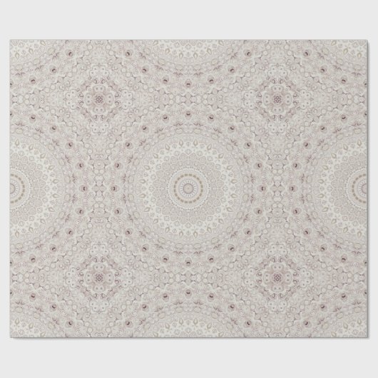Beige en Taupe Mandala Patroonontwerp Cadeaupapier (Vlak)
