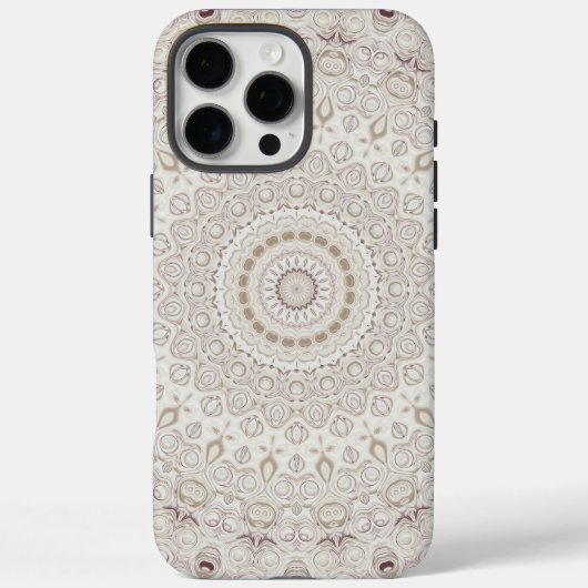 Beige en Taupe Mandala Patroonontwerp Case-Mate iPhone Case (Achterkant)