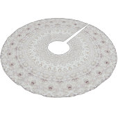 Beige en Taupe Mandala Patroonontwerp Kerstboom Rok (Gekanteld)