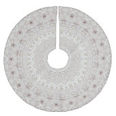Beige en Taupe Mandala Patroonontwerp Kerstboom Rok (Voorkant)