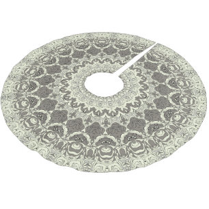 Beige en Taupe Mandala Patroonontwerp Kerstboom Rok