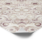 Beige en Taupe Mandala Patroonontwerp Perfect Poster (Hoek)