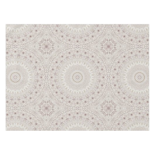 Beige en Taupe Mandala Patroonontwerp Tafelkleed (Voorkant (Horizontaal))