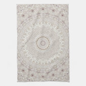 Beige en Taupe Mandala Patroonontwerp Theedoek (Verticaal)