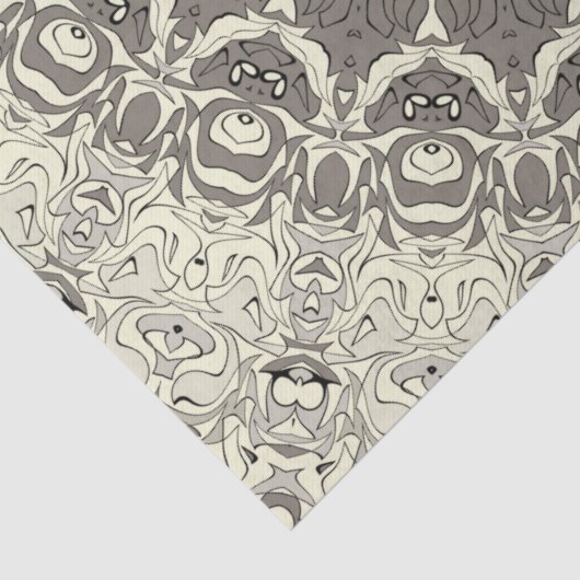 Beige en Taupe Mandala Patroonontwerp Tissuepapier (Detail)