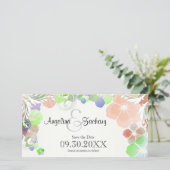 Beige en veelkleurige slipjes Save-the-Date Save The Date (Staand voorkant)