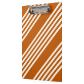 Beige en verbrande sinaasappel met vijf strippen klembord (Links)