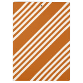 Beige en verbrande sinaasappel met vijf strippen klembord (Achterkant)