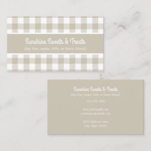 Beige en White Pset Bakery Visitekaartje