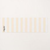 Beige en witte aangepaste naam yogamat (Achterkant (horizontaal))