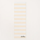 Beige en witte aangepaste naam yogamat (Voorkant)