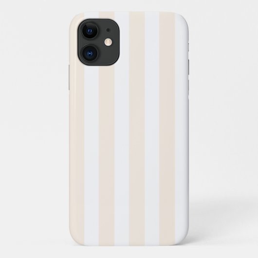 Beige en witte candy strepen Case-Mate iPhone case (Achterkant)