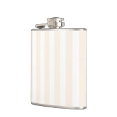 Beige en witte candy strepen heupfles (Links)