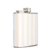 Beige en witte candy strepen heupfles (Rechts)