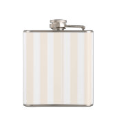 Beige en witte candy strepen heupfles (Achterkant)