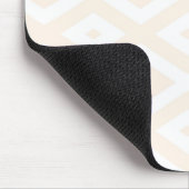 Beige en witte diamant patroon muismat (Hoek)