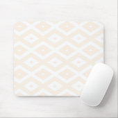 Beige en witte diamant patroon muismat (Met muis)