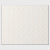 Beige en witte diamantpatroon cadeaupapier (Vlak)