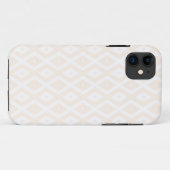Beige en witte diamantpatroon Case-Mate iPhone case (Achterkant (horizontaal))